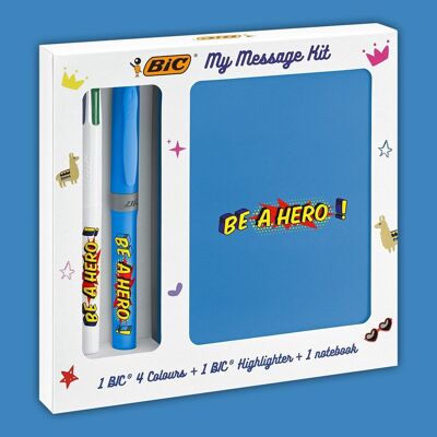 Be a Hero stationery kit blue