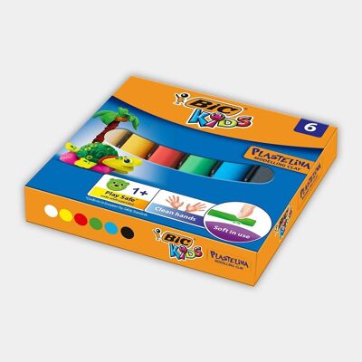 Kit di pasta modellabile BIC Kids da 6 colori