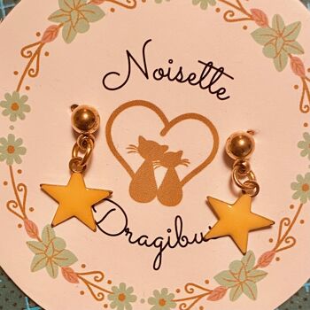 Boucles d'Oreilles Enfant Nuages, Etoiles, Oiseaux ou Poissons 3