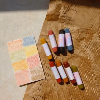 Lot de 8 crayons pigments naturels végétaux et minéraux 4