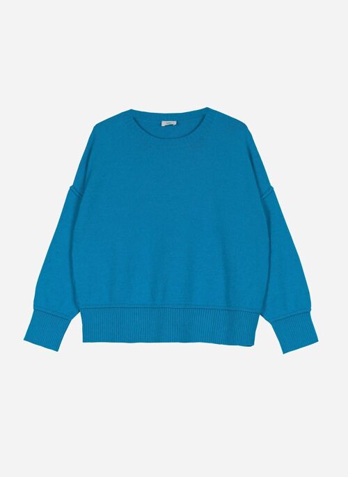 Pull léger et ample LEVITO turquoise
