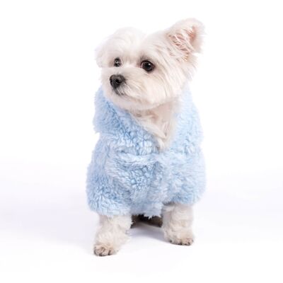 Groc Groc Vivian Sky Blue Wendbarer Hundemantel - M