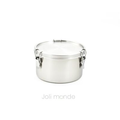 Waterproof stainless steel lunch box - The Retro Medium. Diameter 14cm