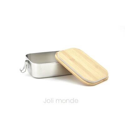 Wasserdichte Lunchbox zum Mitnehmen aus Edelstahl - The Stainless Steel Bamboo Bento. 1000ml