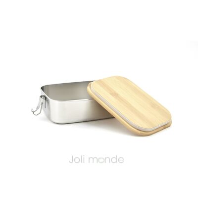 Fiambrera impermeable de acero inoxidable para llevar - The Stainless Steel Bamboo Bento. 1000ml