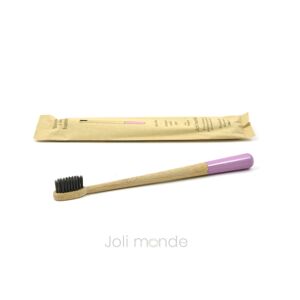 Brosse à dents bambou - RONDOCOLOR - Rose sauvage