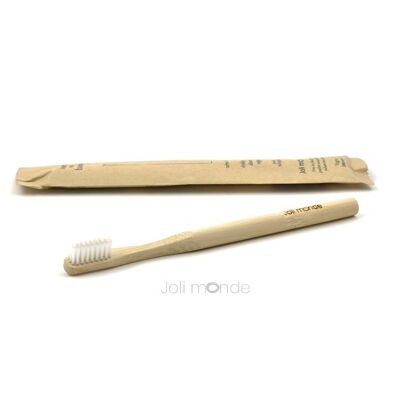 Cepillo de dientes redondo de bambú - Cerdas suaves