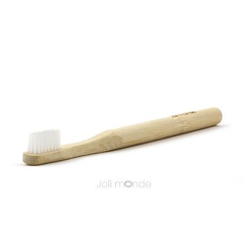 Brosse à dents bambou Ronde - Poils Souples 3