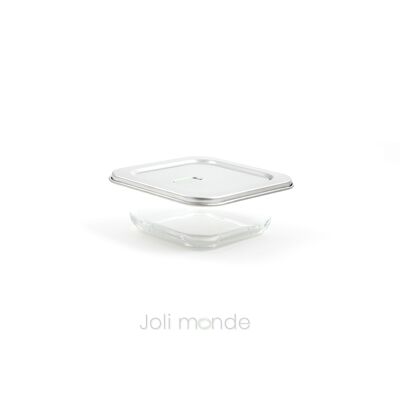 Glass & stainless steel container 520ml - Joli Monde