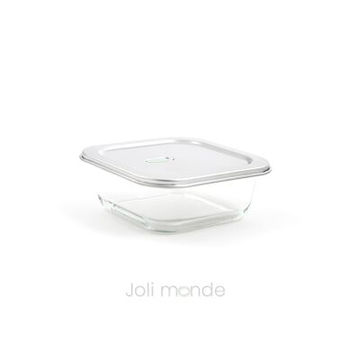 Glass & stainless steel container 800ml - Joli Monde