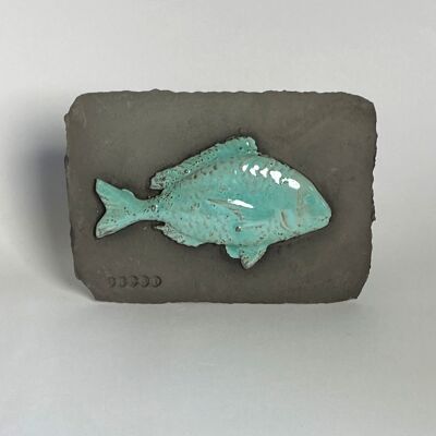 Tuile de poisson bleu océan