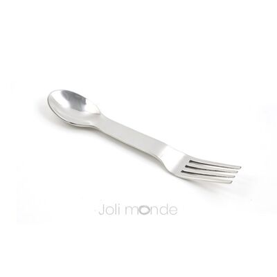 In Steel, 2-in-1 stainless steel cutlery