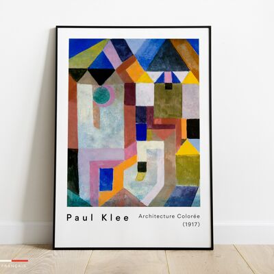 Affiche Architecture Colorée - Poster peinture Paul Klee
