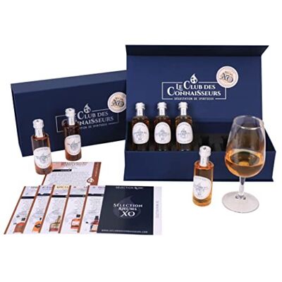 XO Rum Tasting Box - 6 fogli di degustazione da 40 ml inclusi - Confezione regalo Premium Prestige - Solo o Duo