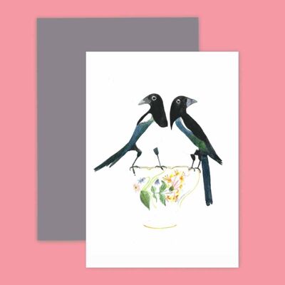 Magpies on cup