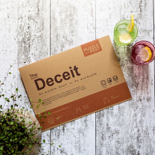 Escape Room in An Envelope: Dinner Party - THE DECEIT. Board Game, Puzzle, Mystery Game