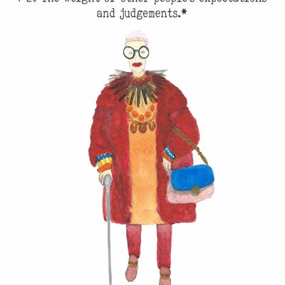 Expectations and judgements (Iris Apfel)