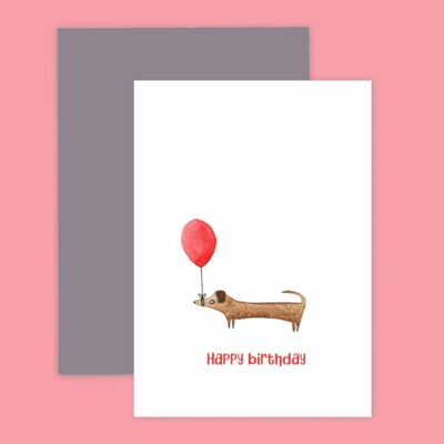 Happy birthday sausage dog