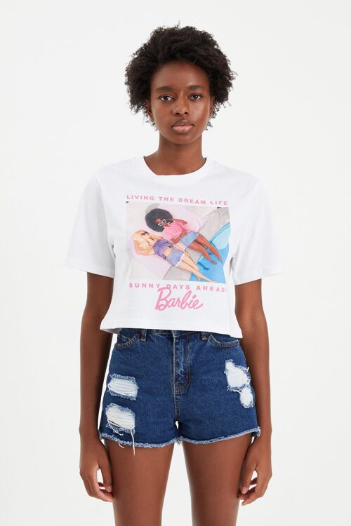 OnePointFive °C Barbie Womens Cropped T-Shirt