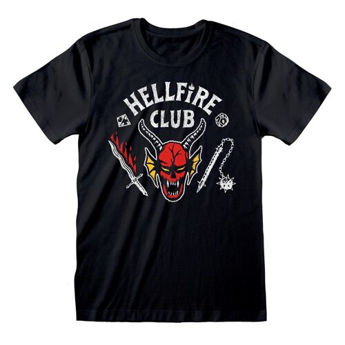 Stranger Things Hellfire Club Logo Black Adults T-Shirt