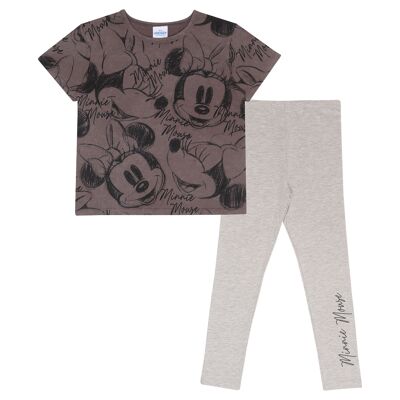 Disney Sketches Minnie Mouse - Conjunto de camiseta y calzas para niñas