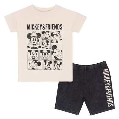 Set pantaloncini e t-shirt Disney Topolino e amici per ragazze - 3-4 anni