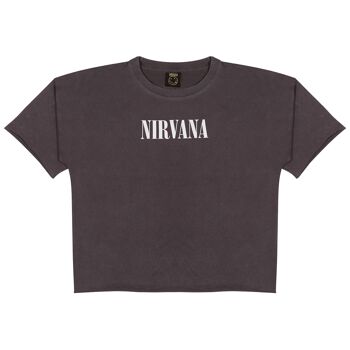 Nirvana Daisies Smiley Face T-shirt coupe boyfriend pour femme - S 1