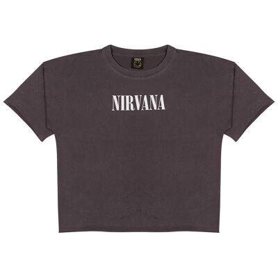 Nirvana Daisies Smiley Face T-Shirt Coupe Boyfriend Femme - M