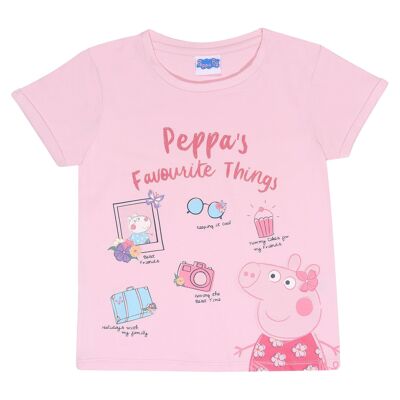 T-shirt Peppa Pig Choses préférées pour filles