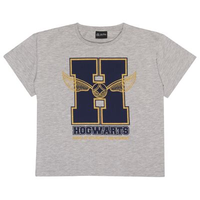 Harry Potter Glitter Schule Emblem Mädchen T-Shirt