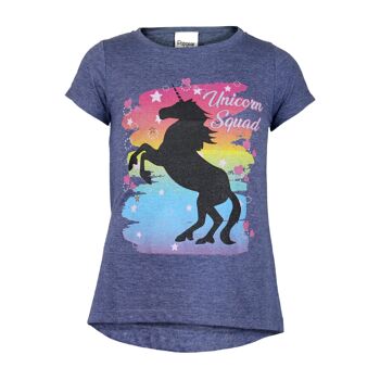 T-shirt arc-en-ciel pour filles Unicorn Squad 1
