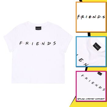 T-shirt court avec logo texte Friends pour filles 3