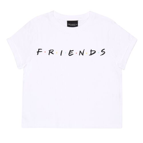Friends Text Logo Girls Cropped T-Shirt