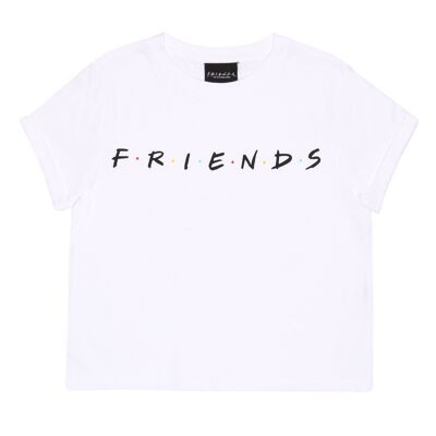 T-shirt corta per ragazze con logo con testo Friends