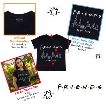 T-shirt court fille Friends NYC Dates - 13 ans - Blanc 4