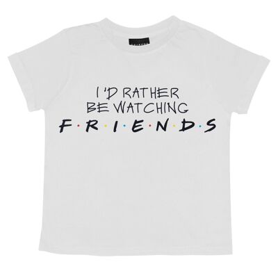 Freunde beobachten eher Mädchen kurz geschnittenes T-Shirt