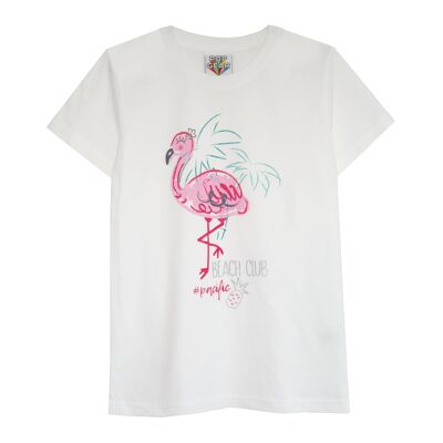 Popgear Flamingo Beach Club T-shirt pour fille