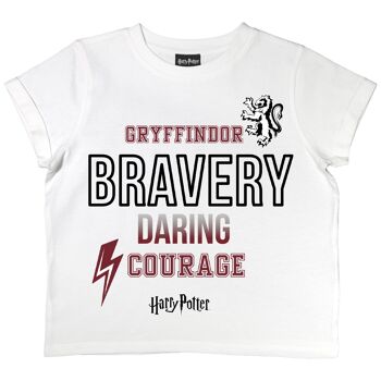 T-shirt court pour filles Harry Potter Gryffondor Bravery 1