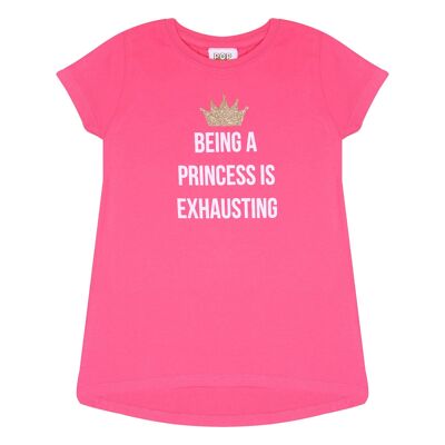 Popgear It's Exhausting Being A Princess - Camiseta para niña