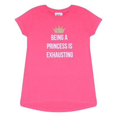 Popgear It's Exhausting Being A Princess Girls T-Shirt