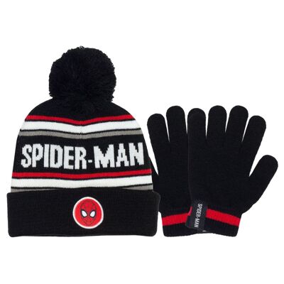 Set berretto e guanti Marvel Comics Spiderman Face Girls