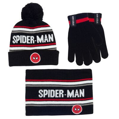 Marvel Comics Spiderman Face Girls Beanie Gloves & Snood Set