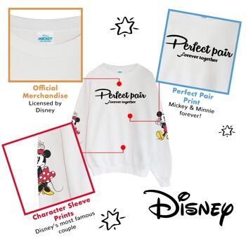 Disney Mickey et Minnie Perfect Pair Forever Together Sweat-shirt coupe boyfriend pour femme 3