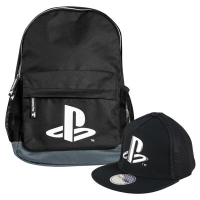 PlayStation Back To School Rucksack- und Kappenset für Kinder