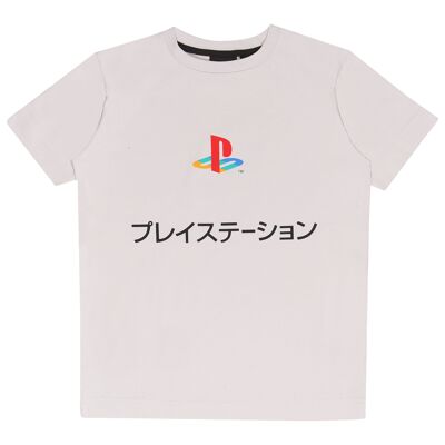 PlayStation Kinder-T-Shirt mit japanischem Logo – 7–8 Jahre