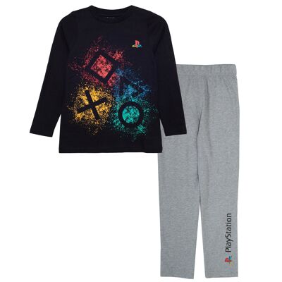 Conjunto de pijamas largos para niños PlayStation Splatter Icons