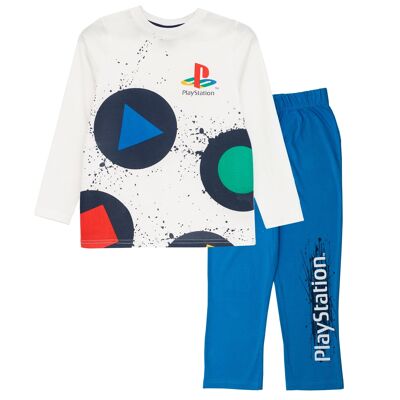 Langes Pyjama-Set mit PlayStation-Knöpfen für Kinder