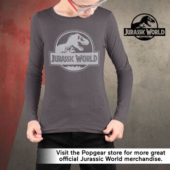 Jurassic World T-shirt à manches longues pour enfants avec logo complet 5