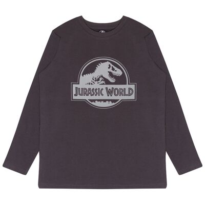 T-shirt manica lunga da bambino con logo completo Jurassic World