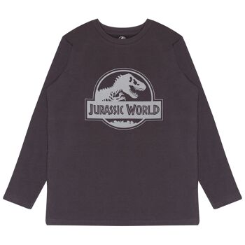 Jurassic World T-shirt à manches longues pour enfants avec logo complet 1